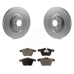 Front Coated Disc Brake Rotors And Semi-Metallic Pads Kit For Jaguar XF XJ XKR XK KGF-100399