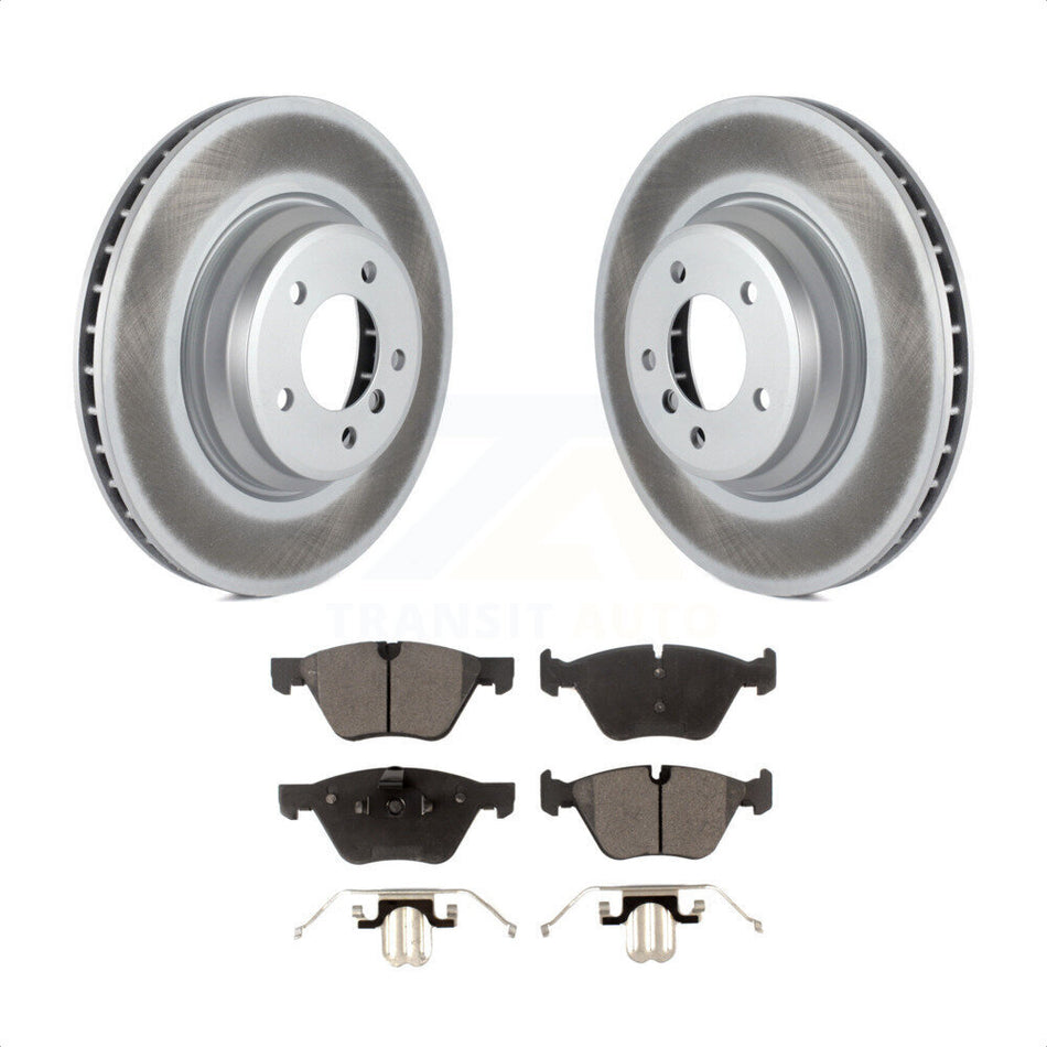 Front Coated Disc Brake Rotors And Semi-Metallic Pads Kit For 2007 BMW 335xi KGF-100400 by Transit Auto