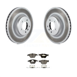 Front Coated Disc Brake Rotors And Semi-Metallic Pads Kit For BMW 335i xDrive X1 335d 335xi 335is KGF-100401