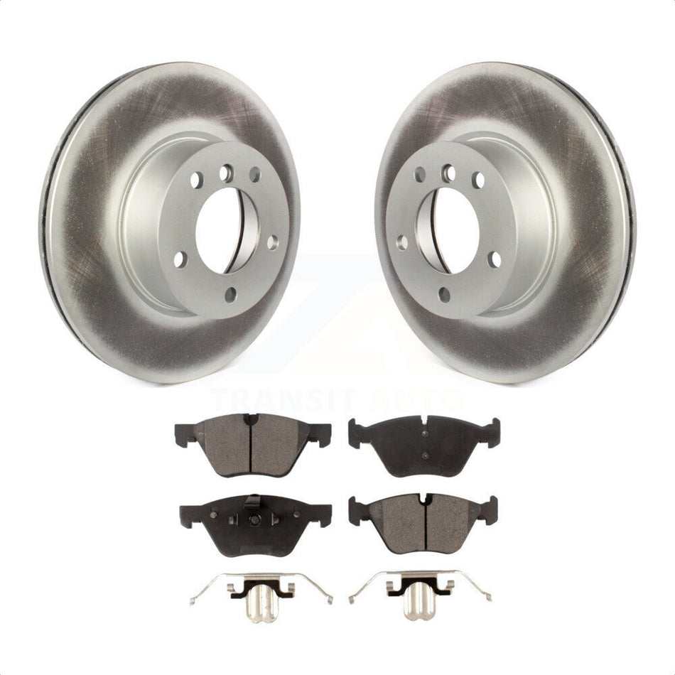 Front Coated Disc Brake Rotors And Semi-Metallic Pads Kit For 2008 BMW 328xi To 08 07 KGF-100402 by Transit Auto