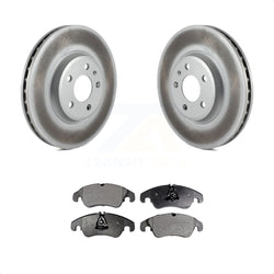 Front Coated Disc Brake Rotors And Semi-Metallic Pads Kit For Audi A4 Quattro Q5 A5 allroad KGF-100413