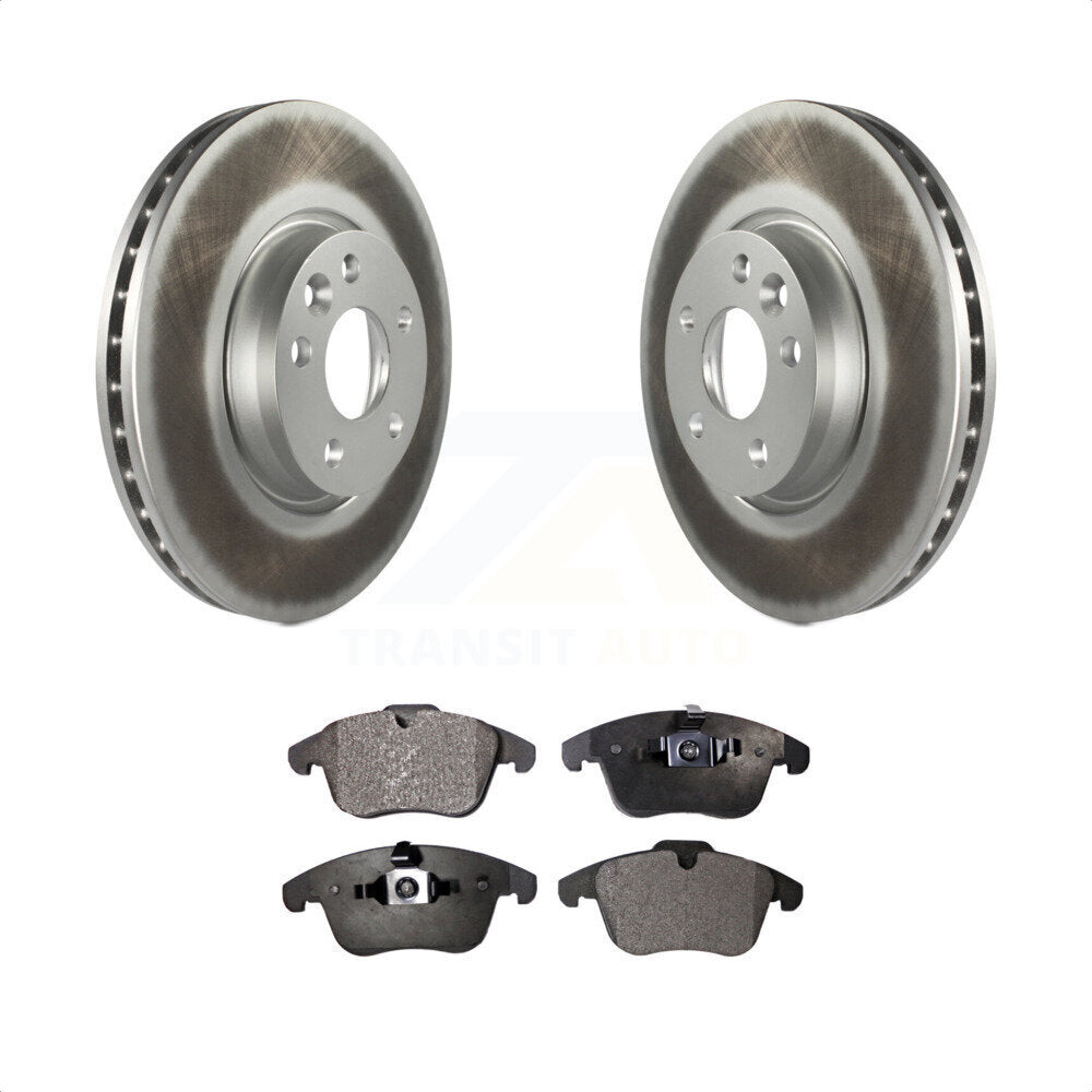 Front Coated Disc Brake Rotors And Semi-Metallic Pads Kit For Volvo S60 XC70 S80 Land Rover Range Evoque V60 V70 KGF-100419 by Transit Auto