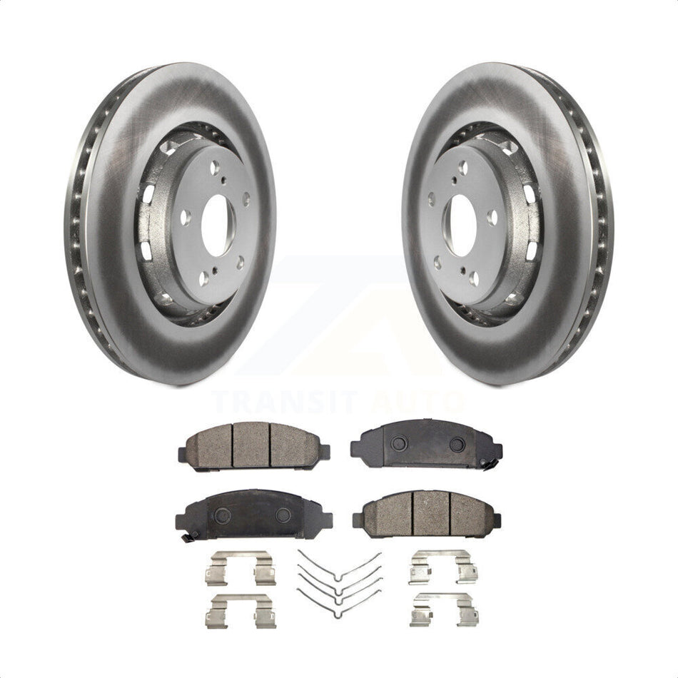 Front Coated Disc Brake Rotors And Semi-Metallic Pads Kit For 2009-2016 Toyota Venza KGF-100420 by Transit Auto