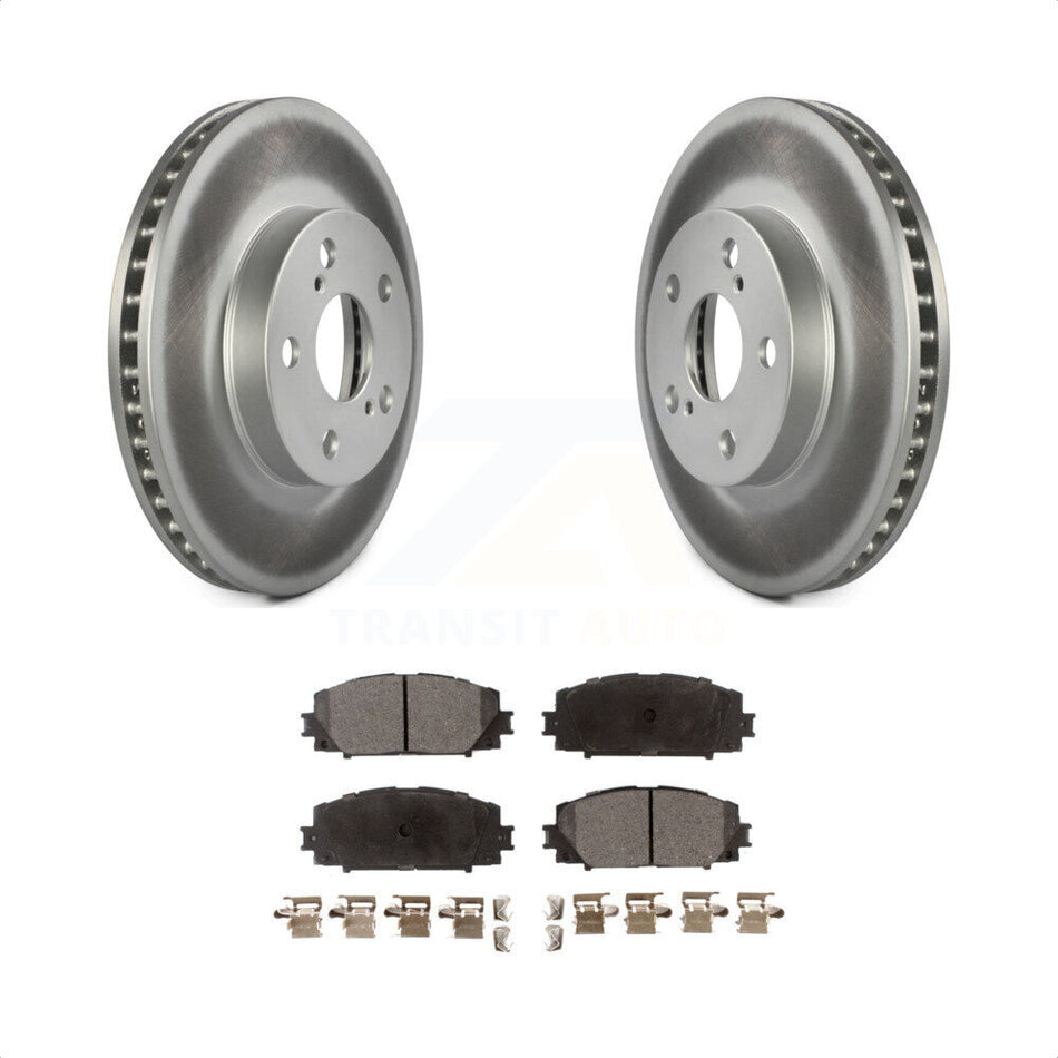 Front Coated Disc Brake Rotors And Semi-Metallic Pads Kit For Toyota Prius Lexus CT200h Plug-In KGF-100423 by Transit Auto