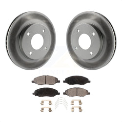 Front Coated Disc Brake Rotors And Semi-Metallic Pads Kit For 2009-2011 Nissan Versa 1.6L KGF-100427