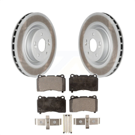 Front Coated Disc Brake Rotors And Semi-Metallic Pads Kit For Hyundai Genesis Coupe KGF-100428 by Transit Auto