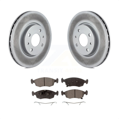 Front Coated Disc Brake Rotors And Semi-Metallic Pads Kit For Fiat 500 KGF-100463 by Transit Auto