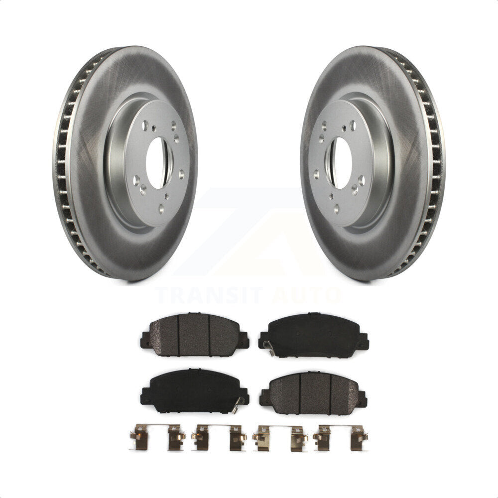 Front Coated Disc Brake Rotors And Semi-Metallic Pads Kit For Honda Accord KGF-100481 by Transit Auto