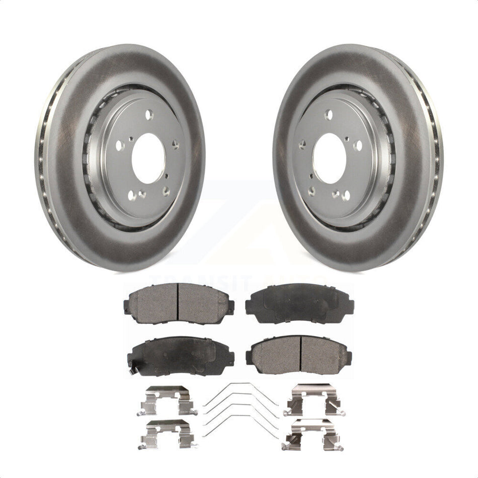 Front Coated Disc Brake Rotors And Semi-Metallic Pads Kit For Honda Odyssey Passport KGF-100485 by Transit Auto