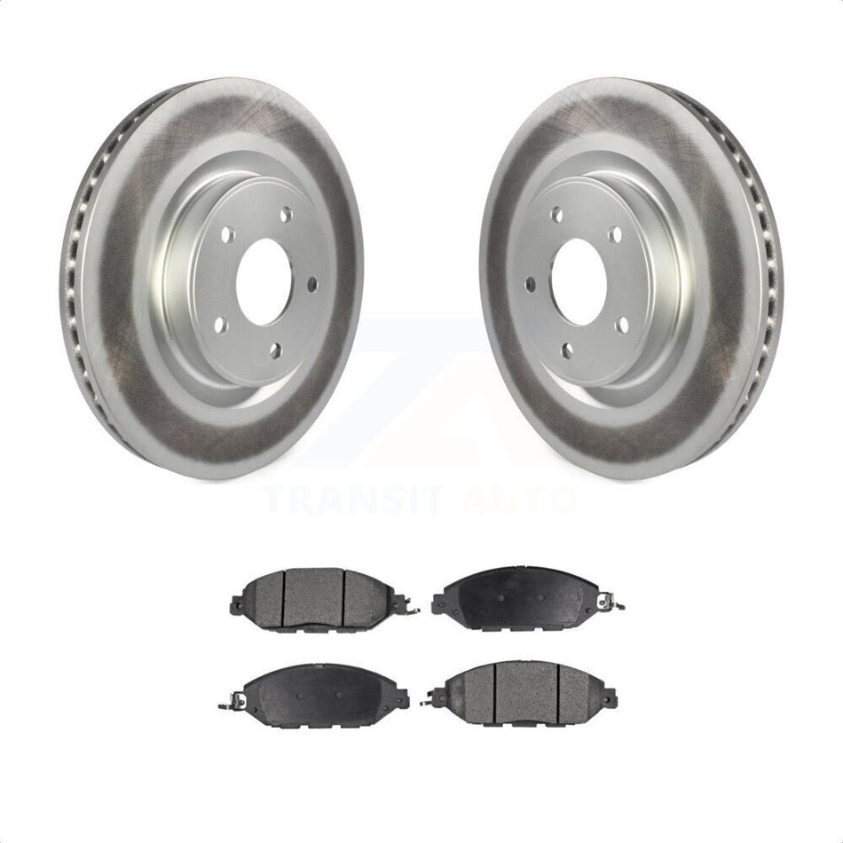 Front Coated Disc Brake Rotors And Semi-Metallic Pads Kit For Nissan Pathfinder Murano INFINITI QX60 JX35 KGF-100487 by Transit Auto