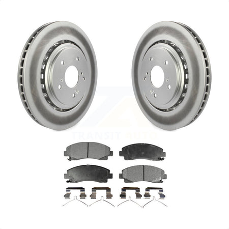 Front Coated Disc Brake Rotors And Semi-Metallic Pads Kit For 2015-2020 Acura TLX KGF-100489 by Transit Auto