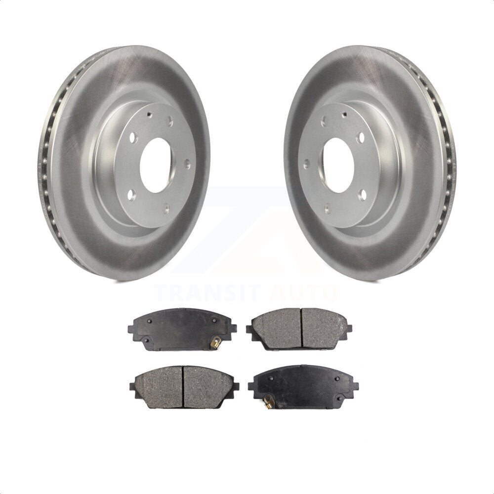 Front Coated Disc Brake Rotors And Semi-Metallic Pads Kit For Mazda 3 CX-3 Sport KGF-100494 by Transit Auto