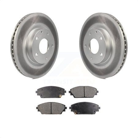 Front Coated Disc Brake Rotors And Semi-Metallic Pads Kit For Mazda 3 CX-3 Sport KGF-100494 by Transit Auto