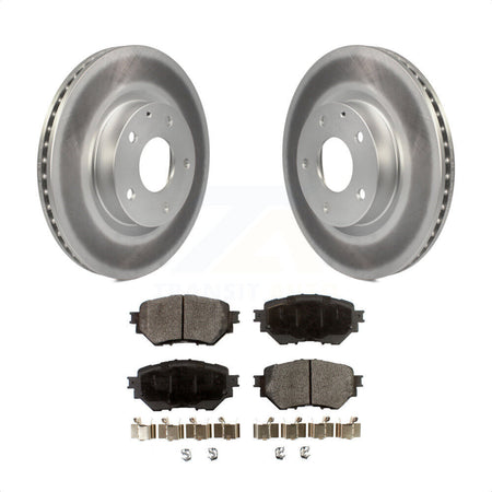 Front Coated Disc Brake Rotors And Semi-Metallic Pads Kit For Mazda 3 Sport Vehicles Manufactured In Mexico 2.5L KGF-100495 by Transit Auto