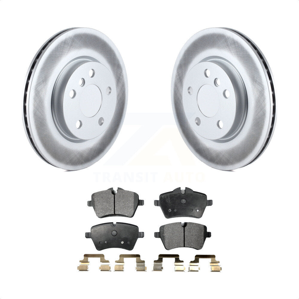 Front Coated Disc Brake Rotors And Semi-Metallic Pads Kit For Mini Cooper KGF-100507 by Transit Auto