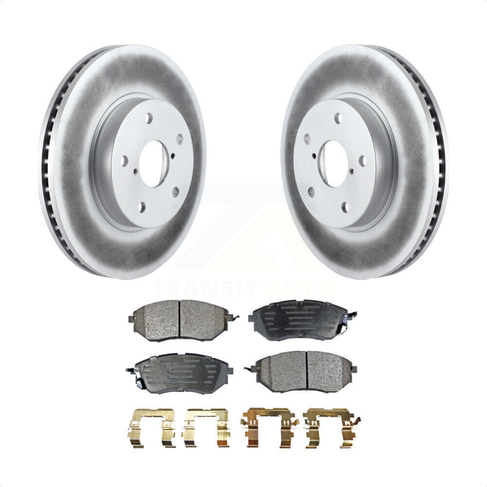 Front Coated Disc Brake Rotors And Semi-Metallic Pads Kit For 2015 Subaru Legacy 2.5L KGF-100508 by Transit Auto