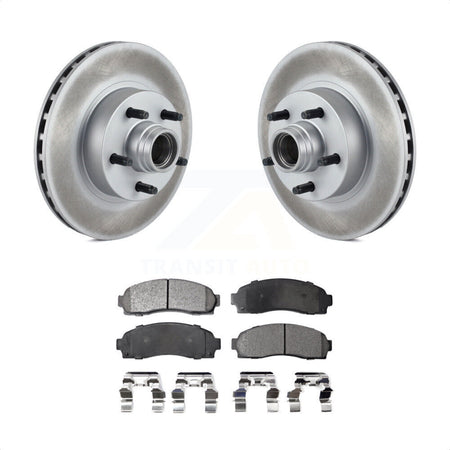 Front Coated Disc Brake Rotors Hub Assembly And Semi-Metallic Pads Kit For Ford Ranger Mazda B2300 B3000 B4000 KGF-100533 by Transit Auto