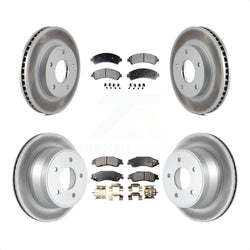 Front Rear Coated Disc Brake Rotors And Semi-Metallic Pads Kit For Chevrolet S10 Blazer GMC Sonoma Jimmy Oldsmobile Bravada Isuzu Hombre KGF-100550