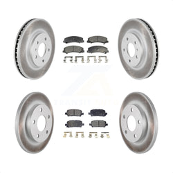Front Rear Coated Disc Brake Rotors And Semi-Metallic Pads Kit For Chevrolet Impala Limited KGF-100600