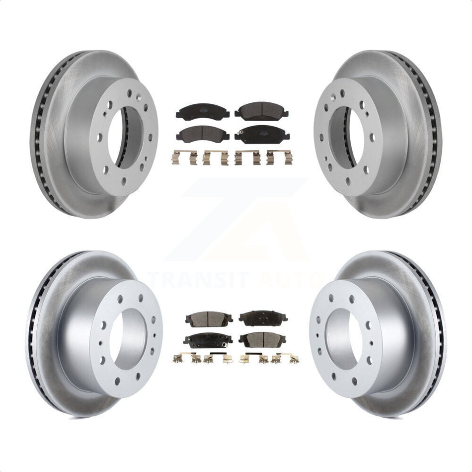 Front Rear Coated Disc Brake Rotors And Semi-Metallic Pads Kit For Chevrolet Suburban KGF-100620 by Transit Auto