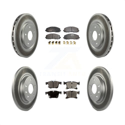 Front Rear Coated Disc Brake Rotors And Semi-Metallic Pads Kit For Chrysler Pacifica Voyager Grand Caravan KGF-100746