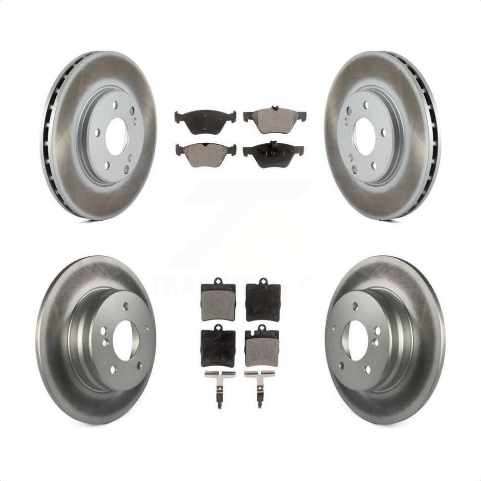 Front Rear Coated Disc Brake Rotors And Semi-Metallic Pads Kit For Mercedes-Benz E320 CLK320 E430 CLK430 KGF-100794 by Transit Auto