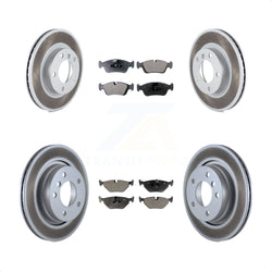 Front Rear Coated Disc Brake Rotors And Semi-Metallic Pads Kit For 1998-1998 BMW 328i 328is With 294mm Diameter Rotor KGF-100799