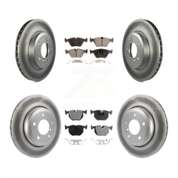 Front Rear Coated Disc Brake Rotors And Semi-Metallic Pads Kit For BMW 330Ci 330i 330xi KGF-100843