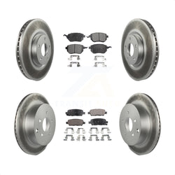 Front Rear Coated Disc Brake Rotors And Semi-Metallic Pads Kit For Nissan Murano Infiniti FX35 FX45 INFINITI KGF-100869