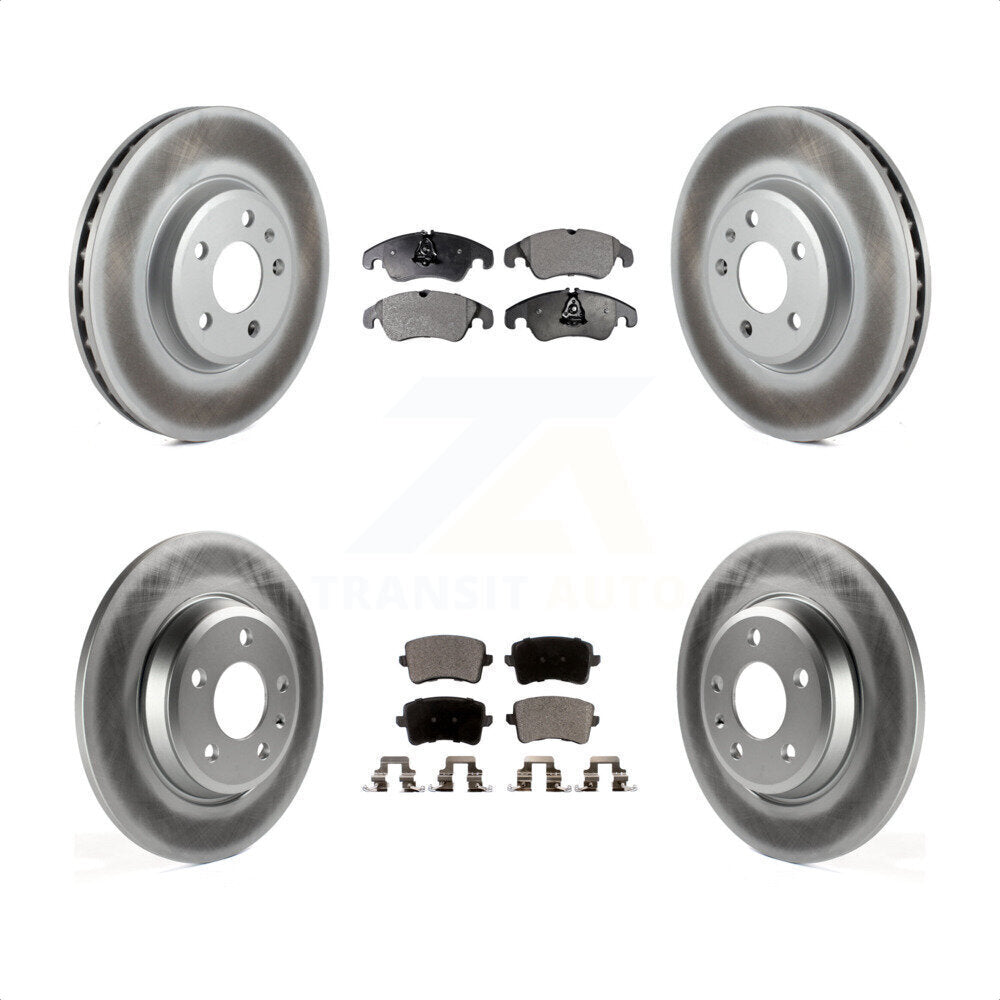 Front Rear Coated Disc Brake Rotors And Semi-Metallic Pads Kit For Audi Q5 A4 Quattro A5 KGF-101051 by Transit Auto