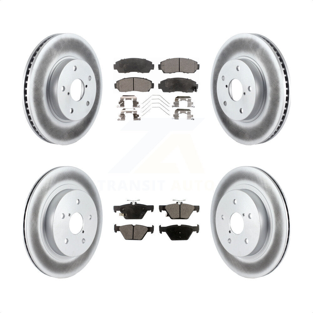 Front Rear Coated Disc Brake Rotors And Semi-Metallic Pads Kit For 2016-2019 Subaru Legacy 2.5L KGF-101160 by Transit Auto