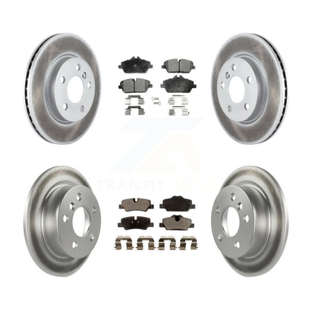 Front Rear Coated Disc Brake Rotors And Semi-Metallic Pads Kit For Mini Cooper KGF-101166 by Transit Auto