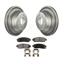 Rear Coated Disc Brake Rotors And Semi-Metallic Pads Kit For Chevrolet Trailblazer GMC Envoy EXT XL Buick Rainier Oldsmobile Bravada XUV SSR Isuzu Ascender Saab 9-7x KGF-101207