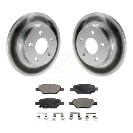 Rear Coated Disc Brake Rotors And Semi-Metallic Pads Kit For Chevrolet Malibu Pontiac G6 Cobalt Saturn Ion HHR Aura G5 Pursuit KGF-101212 by Transit Auto