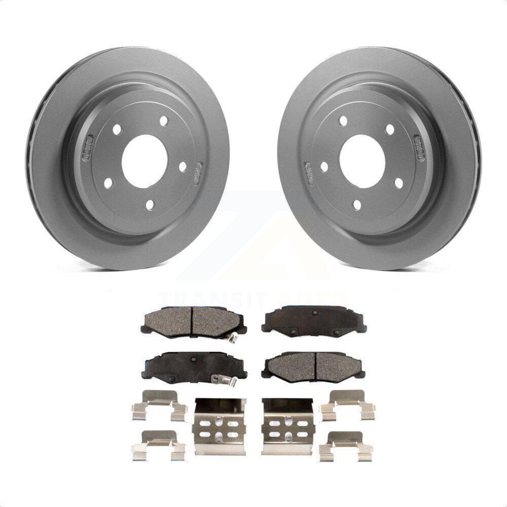 Rear Coated Disc Brake Rotors And Semi-Metallic Pads Kit For Chevrolet Corvette Cadillac XLR KGF-101213 by Transit Auto