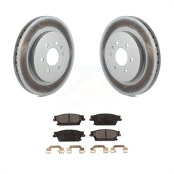 Rear Coated Disc Brake Rotors And Semi-Metallic Pads Kit For Cadillac SRX KGF-101214
