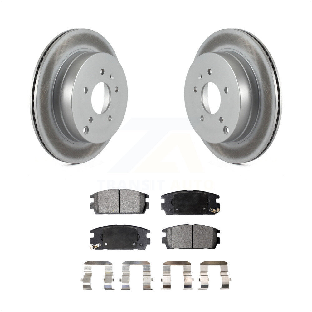 Rear Coated Disc Brake Rotors And Semi-Metallic Pads Kit For Chevrolet Equinox Saturn Vue Captiva Sport Pontiac Torrent Suzuki XL-7 KGF-101224 by Transit Auto