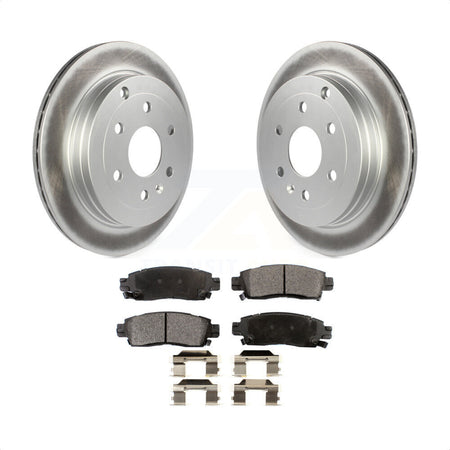 Rear Coated Disc Brake Rotors And Semi-Metallic Pads Kit For Chevrolet Traverse GMC Acadia Buick Enclave Saturn Outlook Limited KGF-101225 by Transit Auto