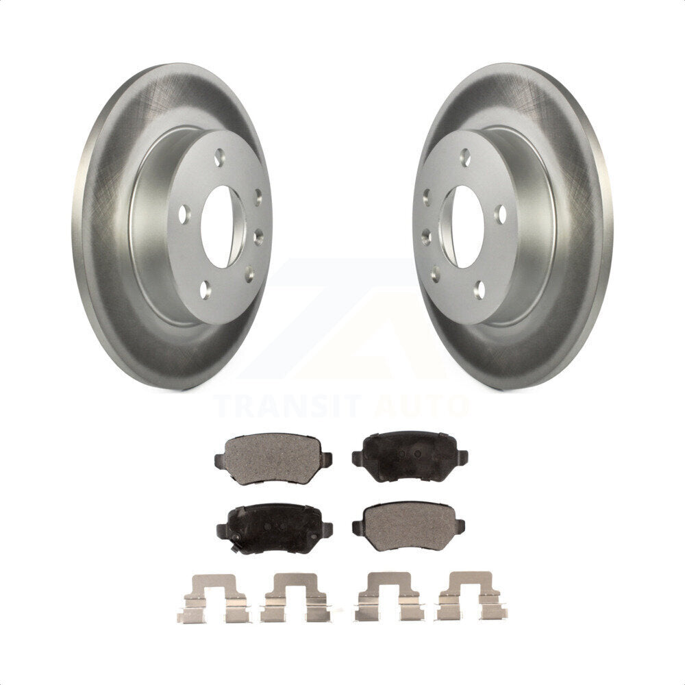 Rear Coated Disc Brake Rotors And Semi-Metallic Pads Kit For 2008-2009 Saturn Astra KGF-101226 by Transit Auto