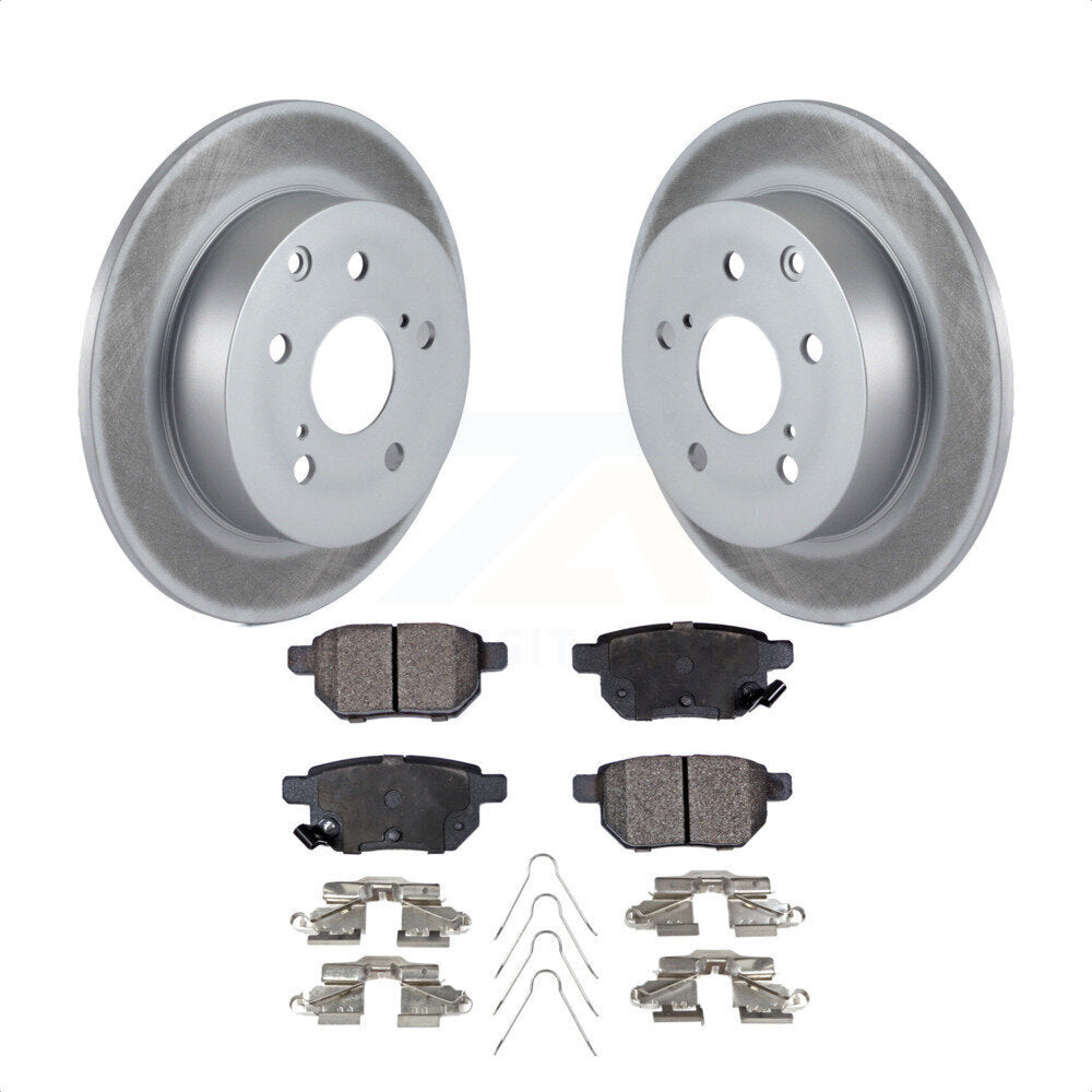 Rear Coated Disc Brake Rotors And Semi-Metallic Pads Kit For 2010 Toyota Matrix XRS KGF-101229 by Transit Auto