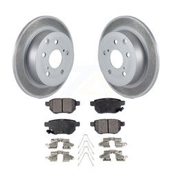 Rear Coated Disc Brake Rotors And Semi-Metallic Pads Kit For 2010 Toyota Matrix XRS KGF-101229