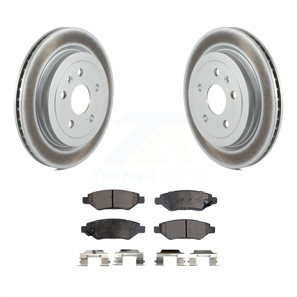 Rear Coated Disc Brake Rotors And Semi-Metallic Pads Kit For Chevrolet Camaro Cadillac CTS KGF-101231 by Transit Auto