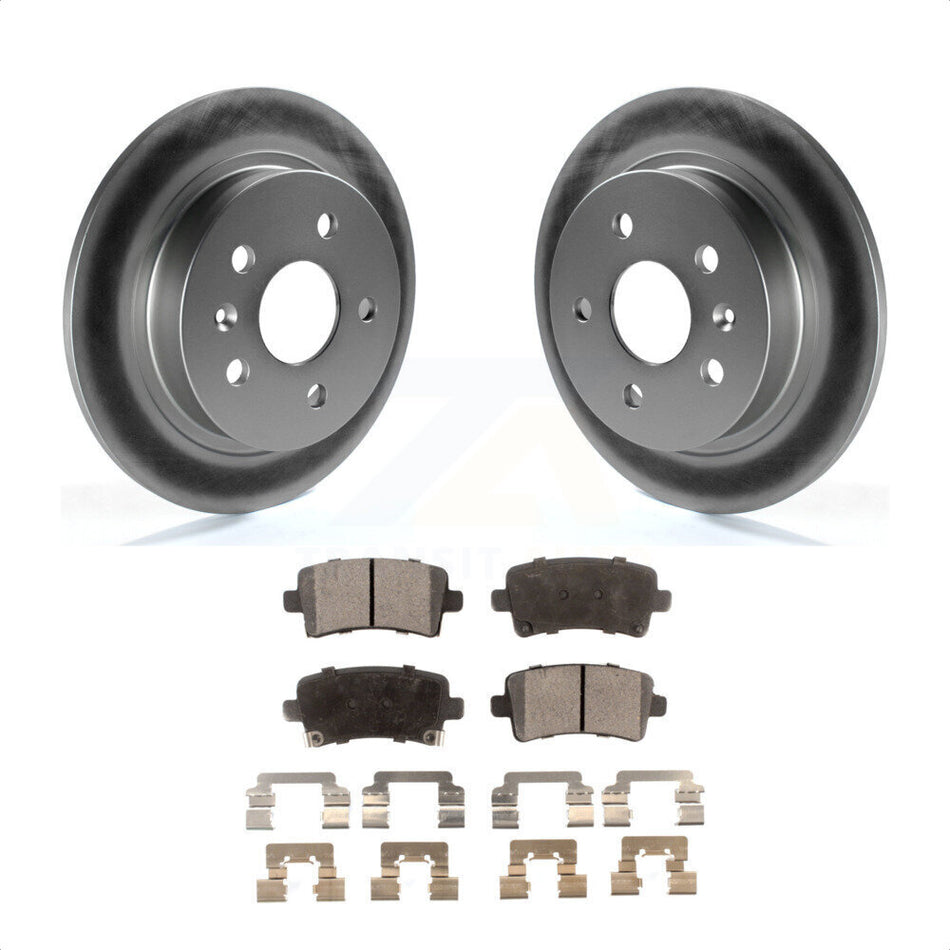 Rear Coated Disc Brake Rotors And Semi-Metallic Pads Kit For Chevrolet Malibu Buick LaCrosse Regal Limited KGF-101239 by Transit Auto