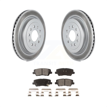 Rear Coated Disc Brake Rotors And Semi-Metallic Pads Kit For Cadillac ATS KGF-101245 by Transit Auto