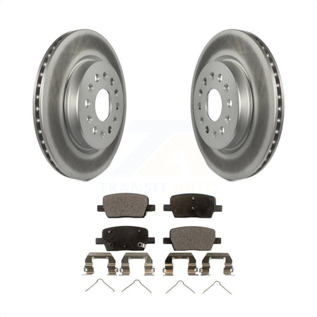 Rear Coated Disc Brake Rotors And Semi-Metallic Pads Kit For Chevrolet Traverse GMC Acadia Cadillac XT5 Buick Enclave Blazer XT6 KGF-101247 by Transit Auto