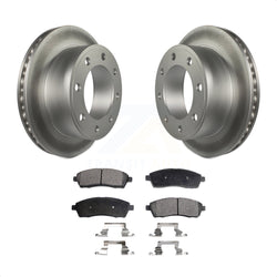 Rear Coated Disc Brake Rotors And Semi-Metallic Pads Kit For Ford F-250 Super Duty F-350 Excursion KGF-101255