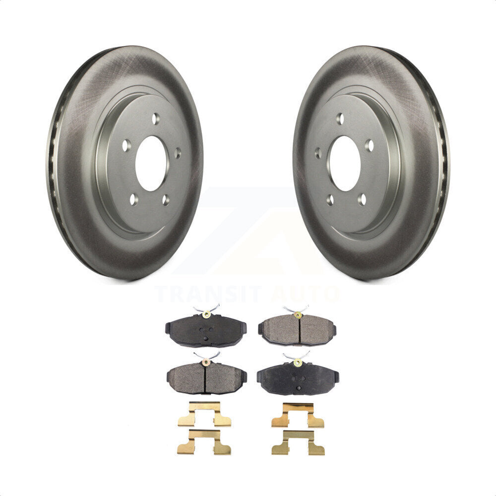 Rear Coated Disc Brake Rotors And Semi-Metallic Pads Kit For Ford Mustang KGF-101265 by Transit Auto