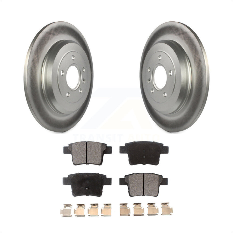 Rear Coated Disc Brake Rotors And Semi-Metallic Pads Kit For Ford Five Hundred Freestyle Taurus Mercury Montego X Sable KGF-101279 by Transit Auto