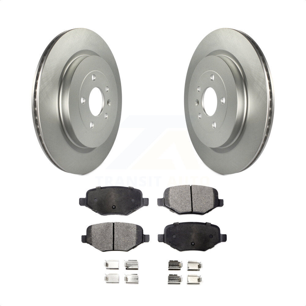 Rear Coated Disc Brake Rotors And Semi-Metallic Pads Kit For Ford Explorer Police Interceptor Utility Lincoln MKS Flex Taurus MKT KGF-101286 by Transit Auto