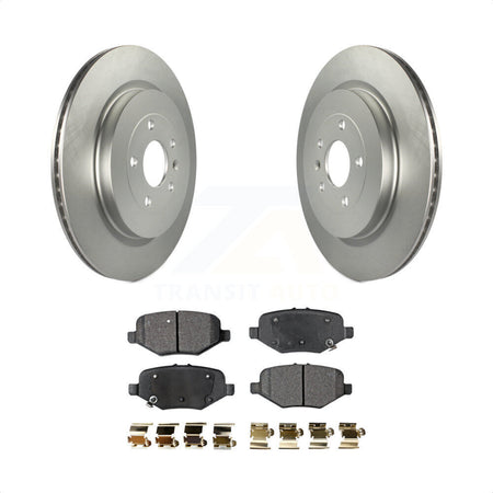 Rear Coated Disc Brake Rotors And Semi-Metallic Pads Kit For Ford Explorer Taurus Flex Police Interceptor Sedan Lincoln MKT MKS Special Service KGF-101287 by Transit Auto